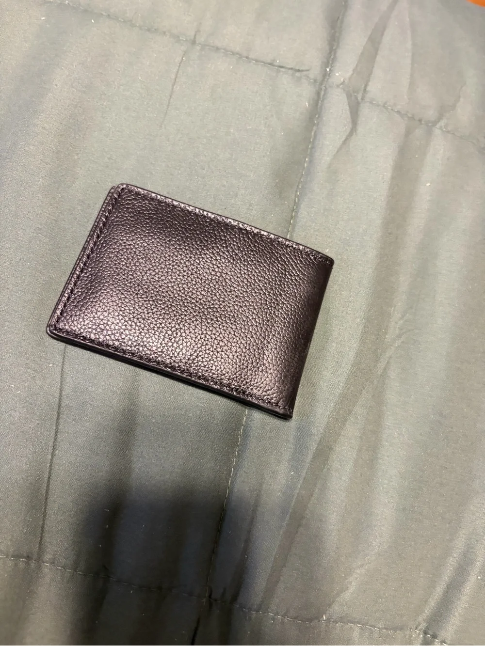 Coach Men's Black Leather Bifold slip Wallet
